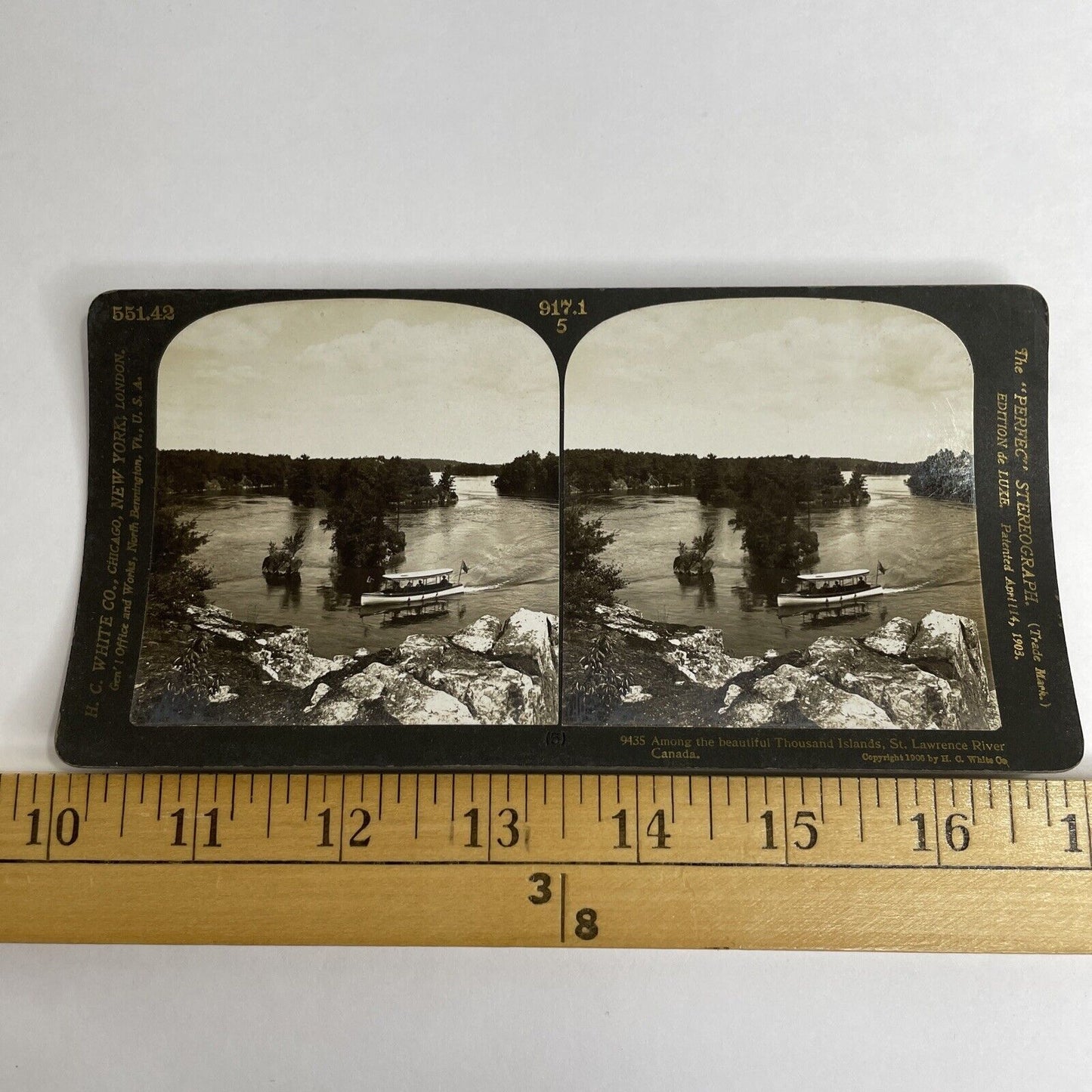 Antique 1903 Thousand Islands Ganonoque Kingston Ontario Stereoview Photo PC612