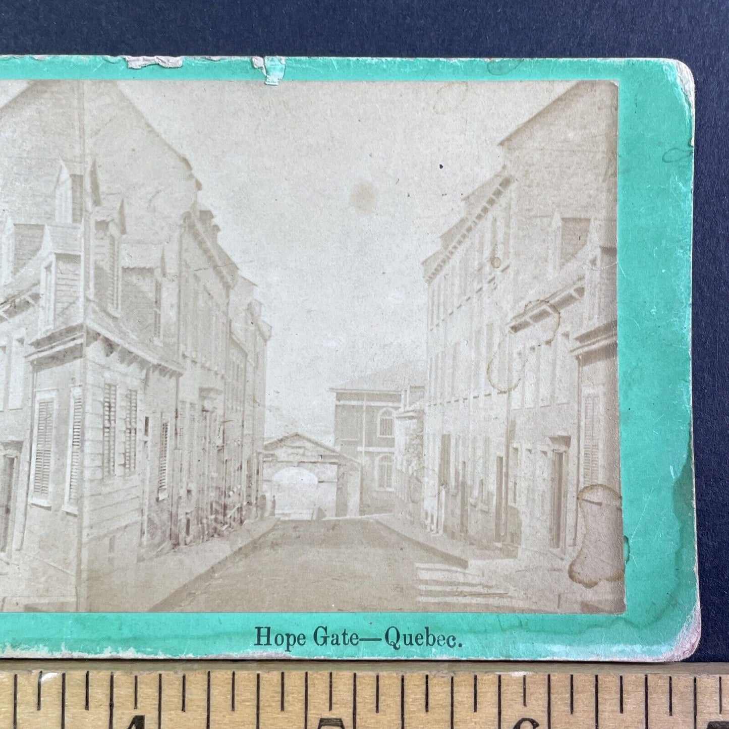 Hope Gate Quebec City Stereoview Before Demolition Antique c1865 X3240