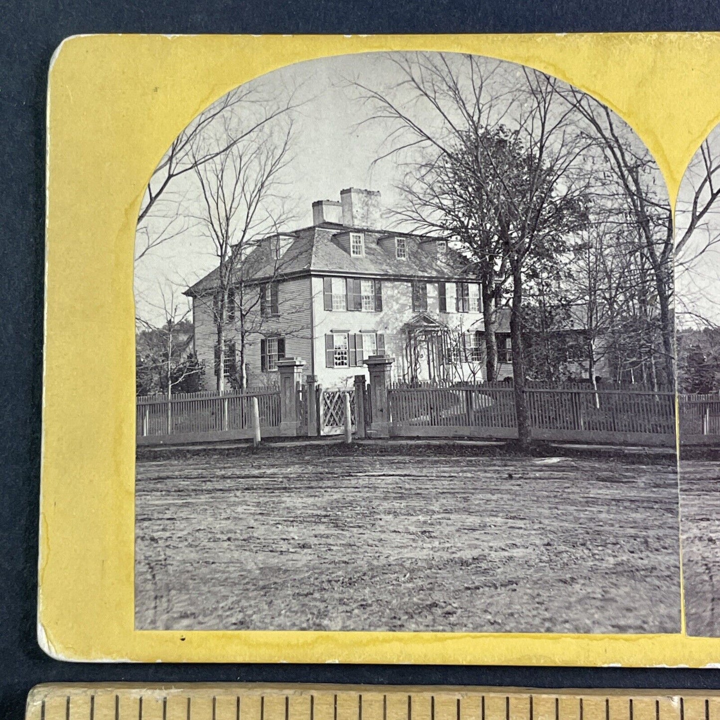 Buckman Tavern Stereoview Lexington Massachusetts Antique c1870 X3278