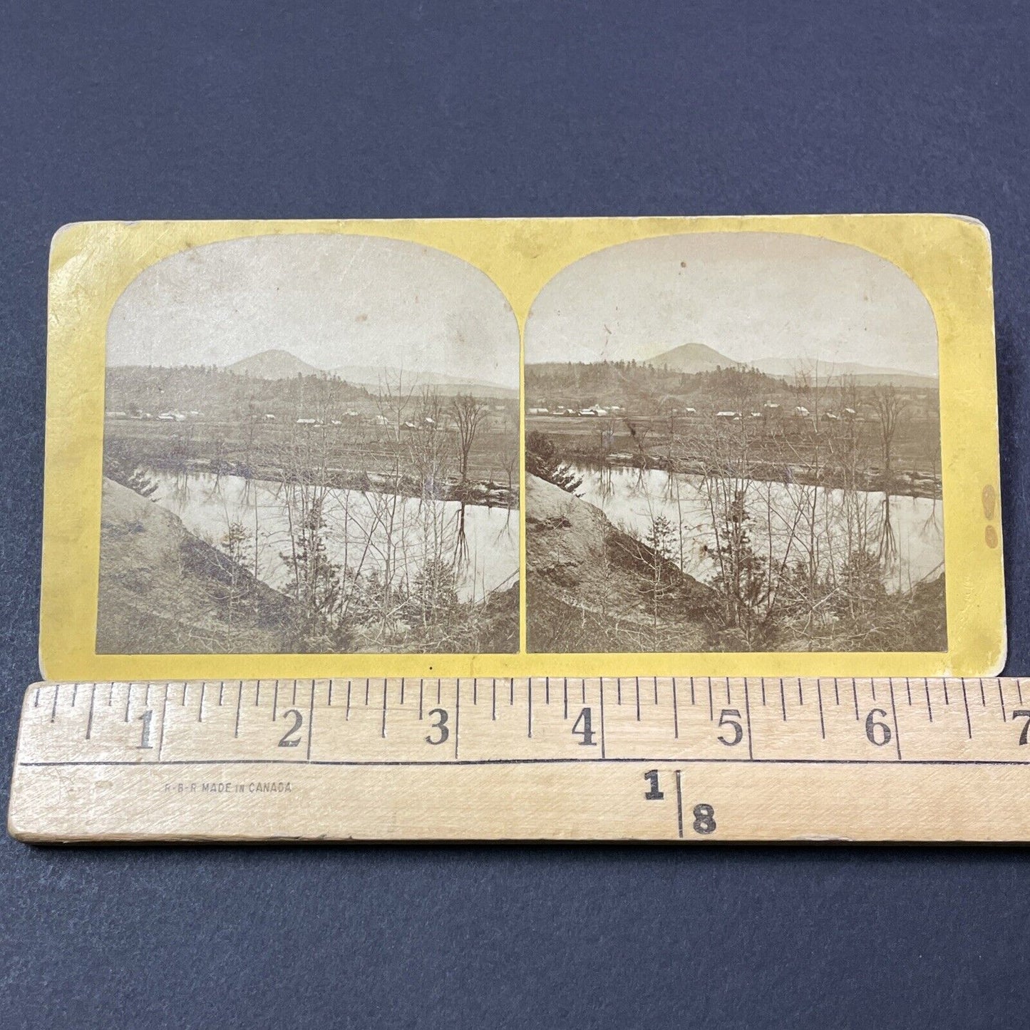 Antique 1860s Sunday Mountain Orford New Hampshire Stereoview Photo Card V2136