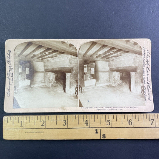 William Shakespeare House Stereoview Stratford-On-Avon England c1897 Y175