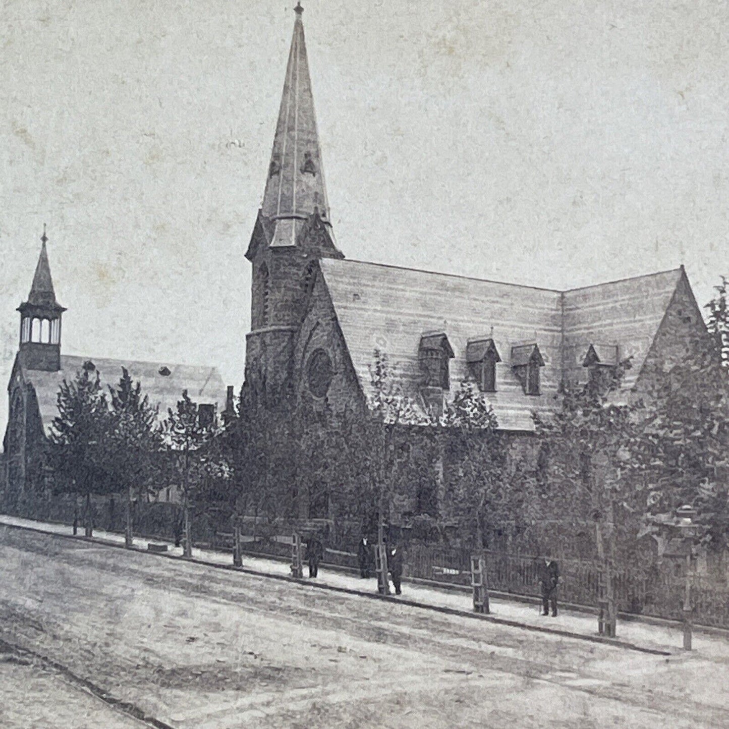 Church of the Ascension in Troy New York Stereoview W. Woods c1870s Y1001