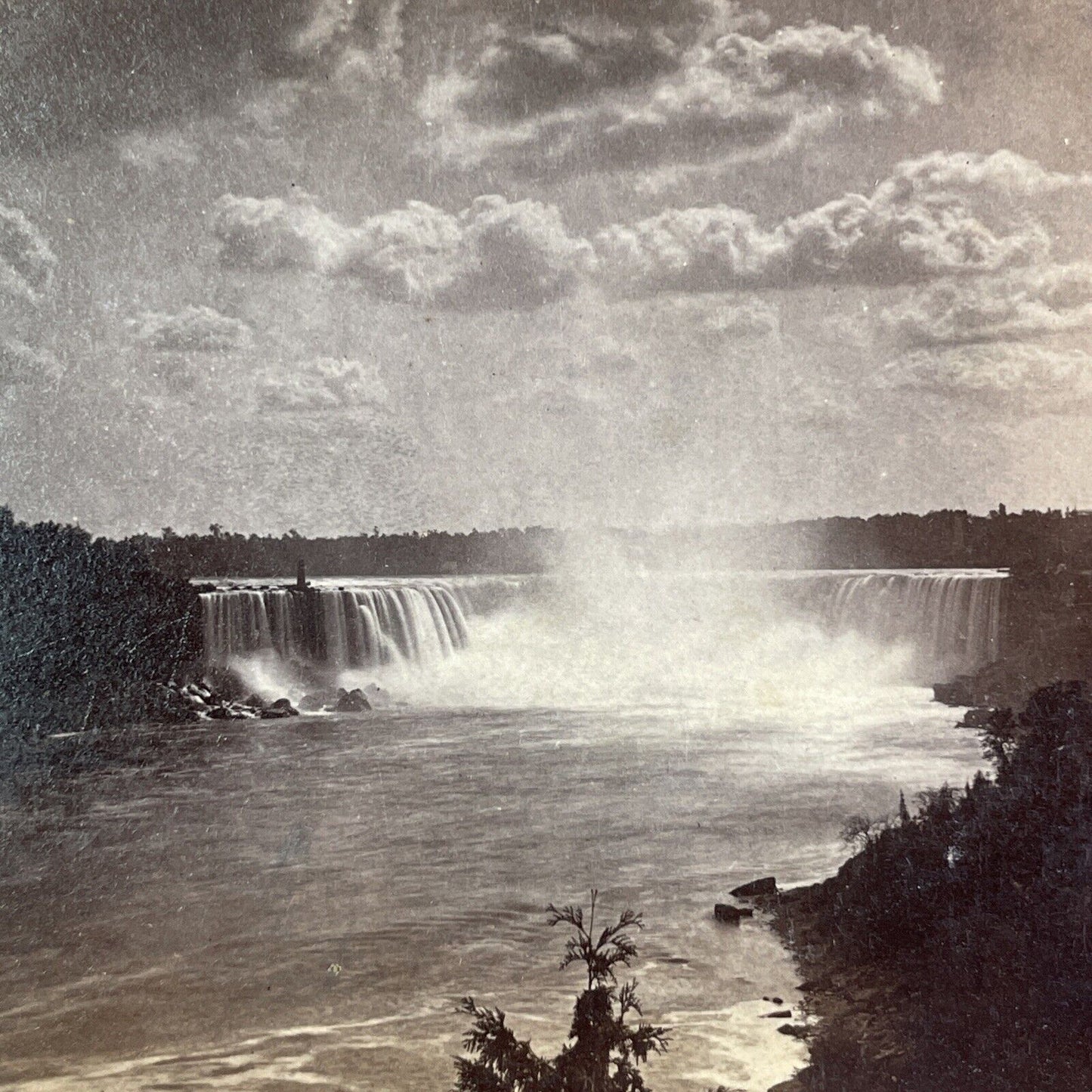 Niagara Falls Full View Stereoview George Curtis Antique c1870s Y2766