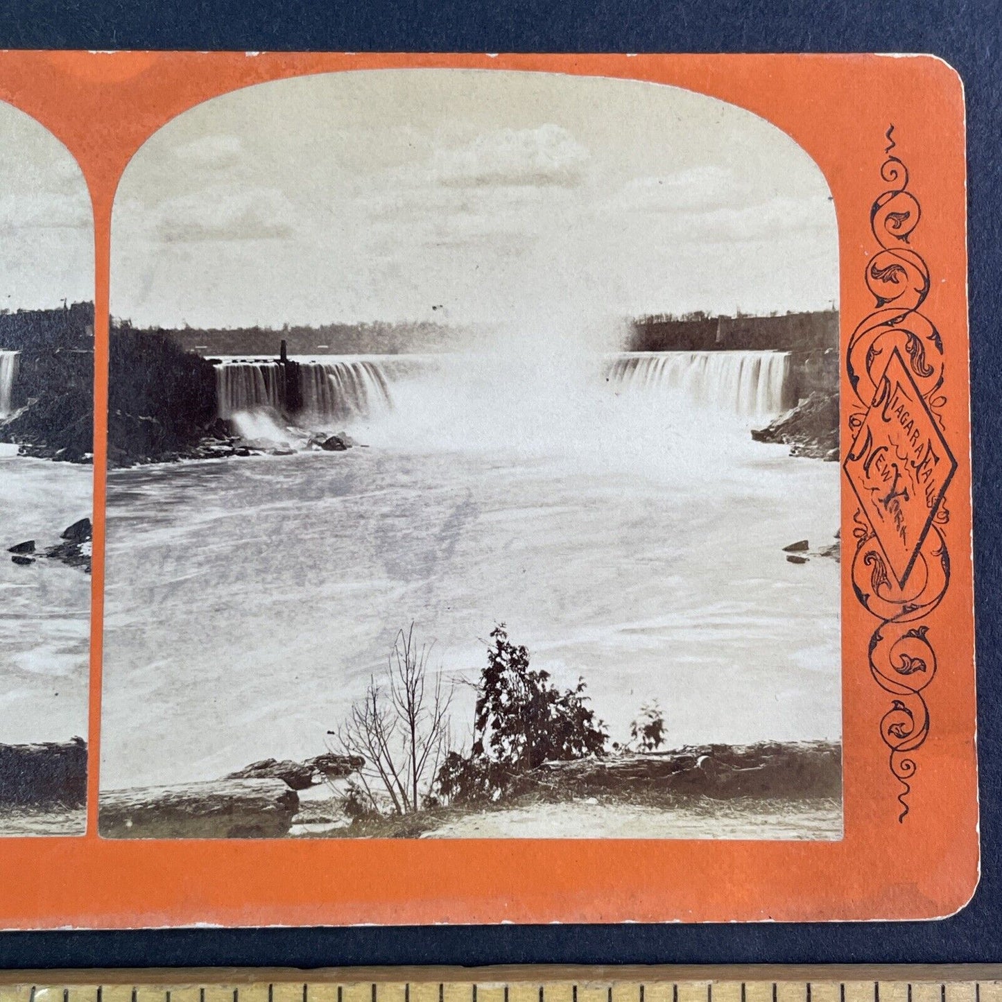 Niagara Falls Panorama View Stereoview George Curtis Antique c1870 Y2432