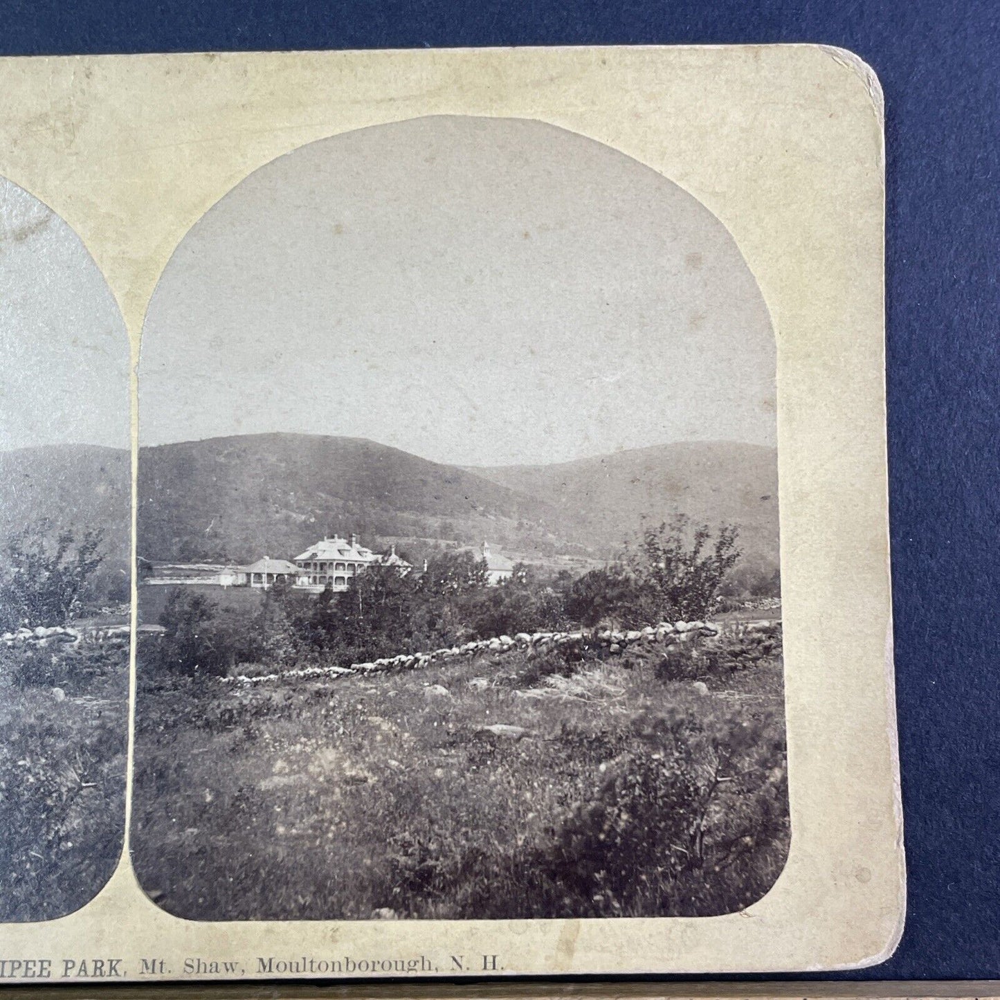 Dance Hall Ossippee Park Mount Shaw Stereoview New Hampshire c1870s Y2268