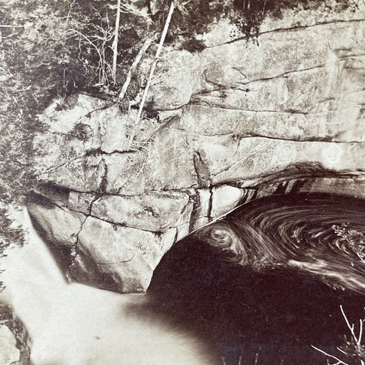 Antique 1871 Franconia Notch Whirlpool New Hampshire Stereoview Photo Card V1890