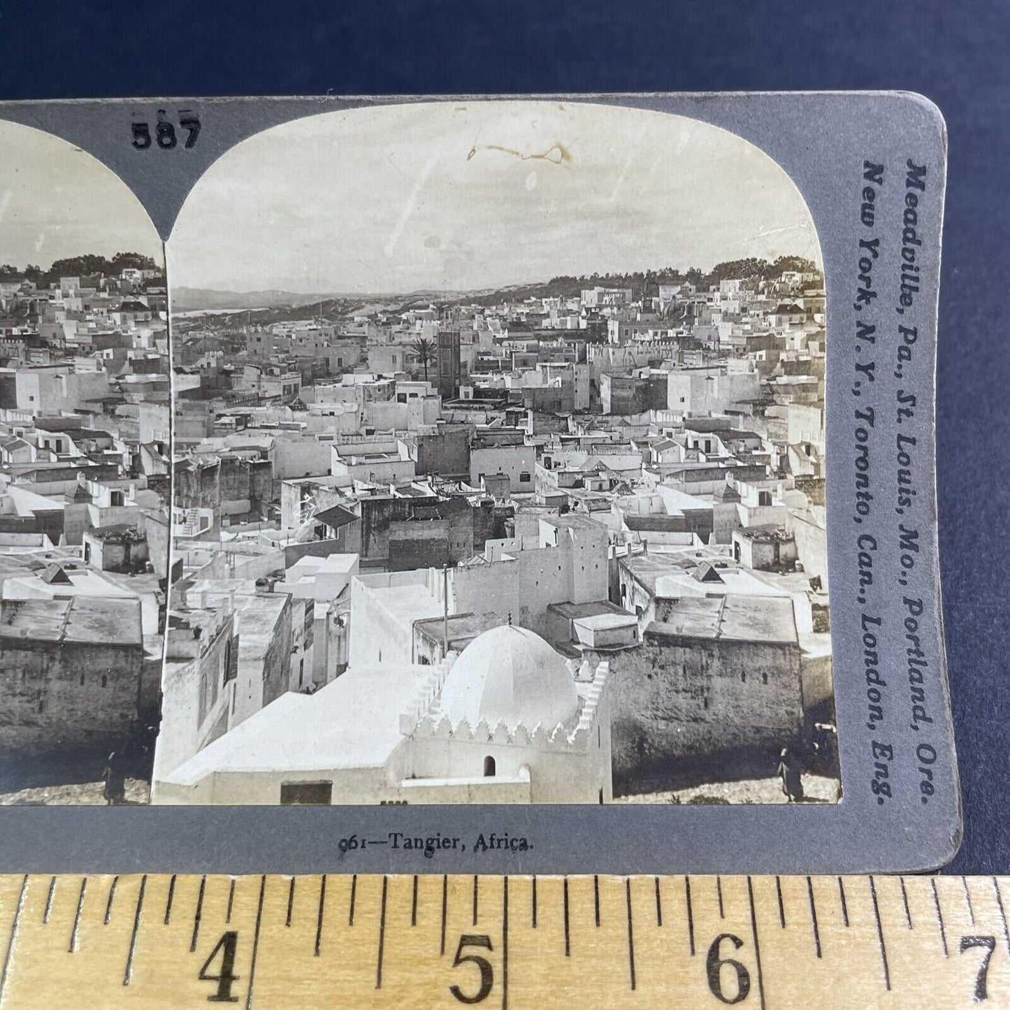 Antique 1895 City Of Tangier Morocco Stereoview Photo Card P2120