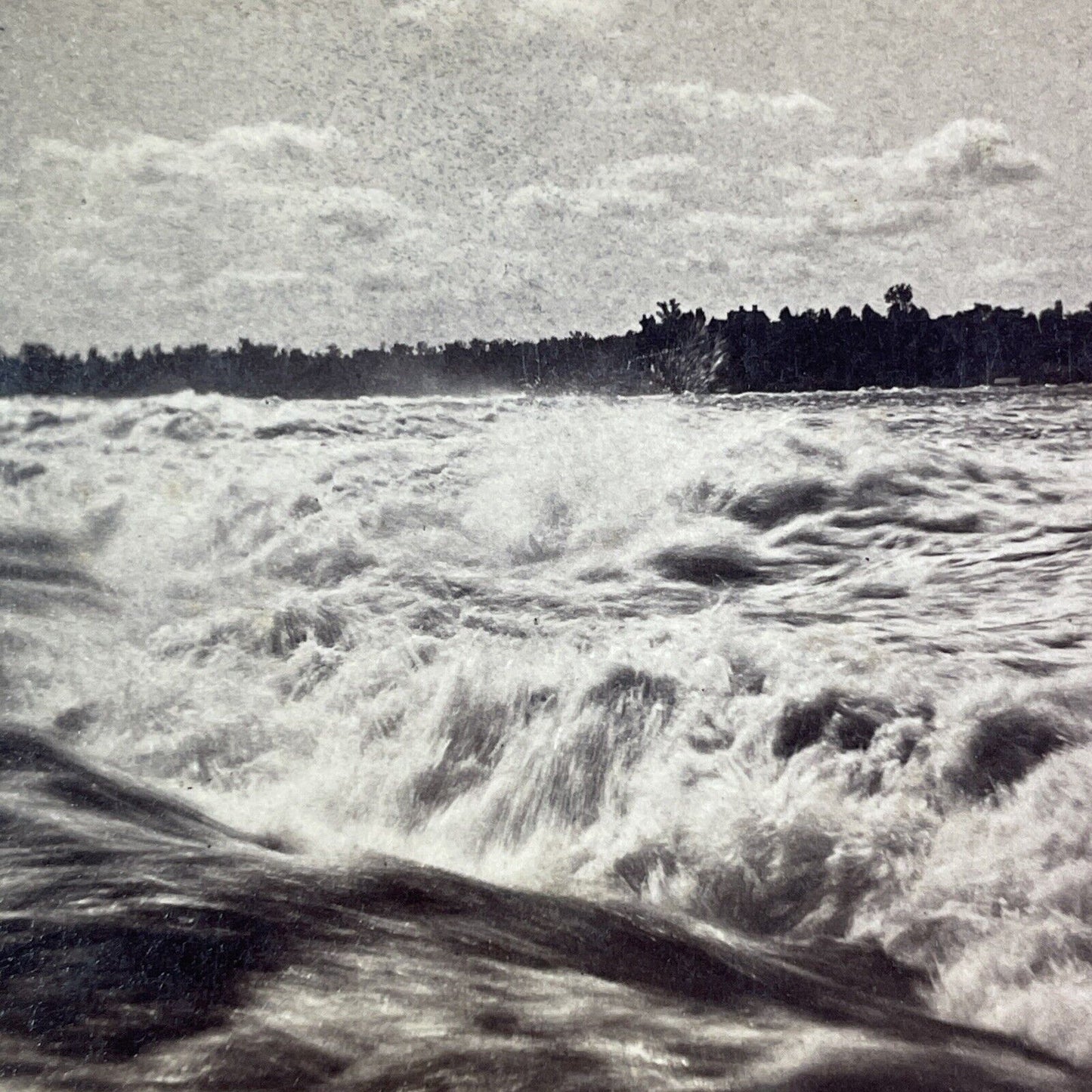 Niagara Falls Upper River Rapids Stereoview George Curtis Antique c1870 Y2443