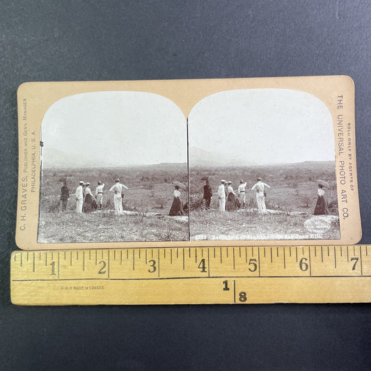 Wealthy People Planning A Battle Stereoview Santiago Cuba Antique c1899 X3252