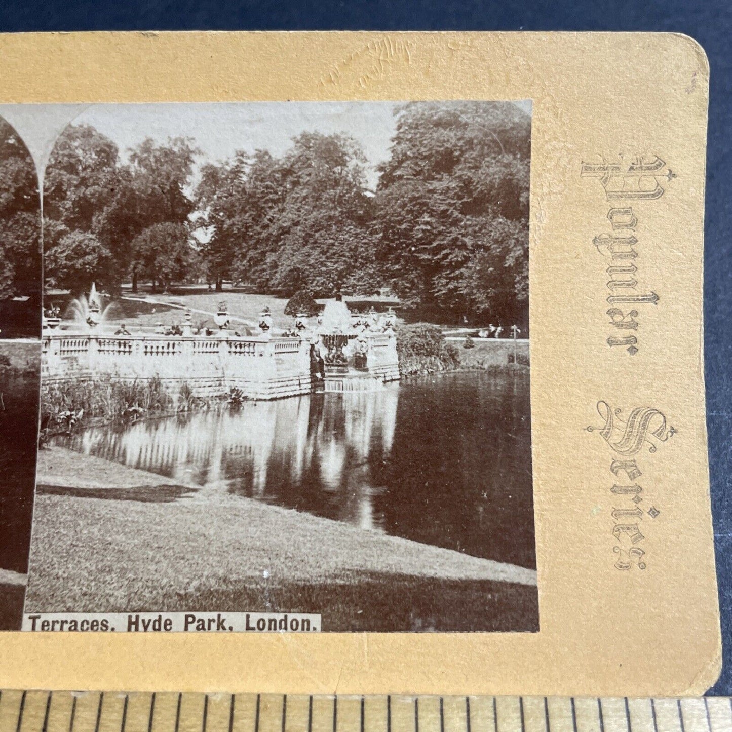 Antique 1870s The Terraces In Hyde Park England Stereoview Photo Card P4570