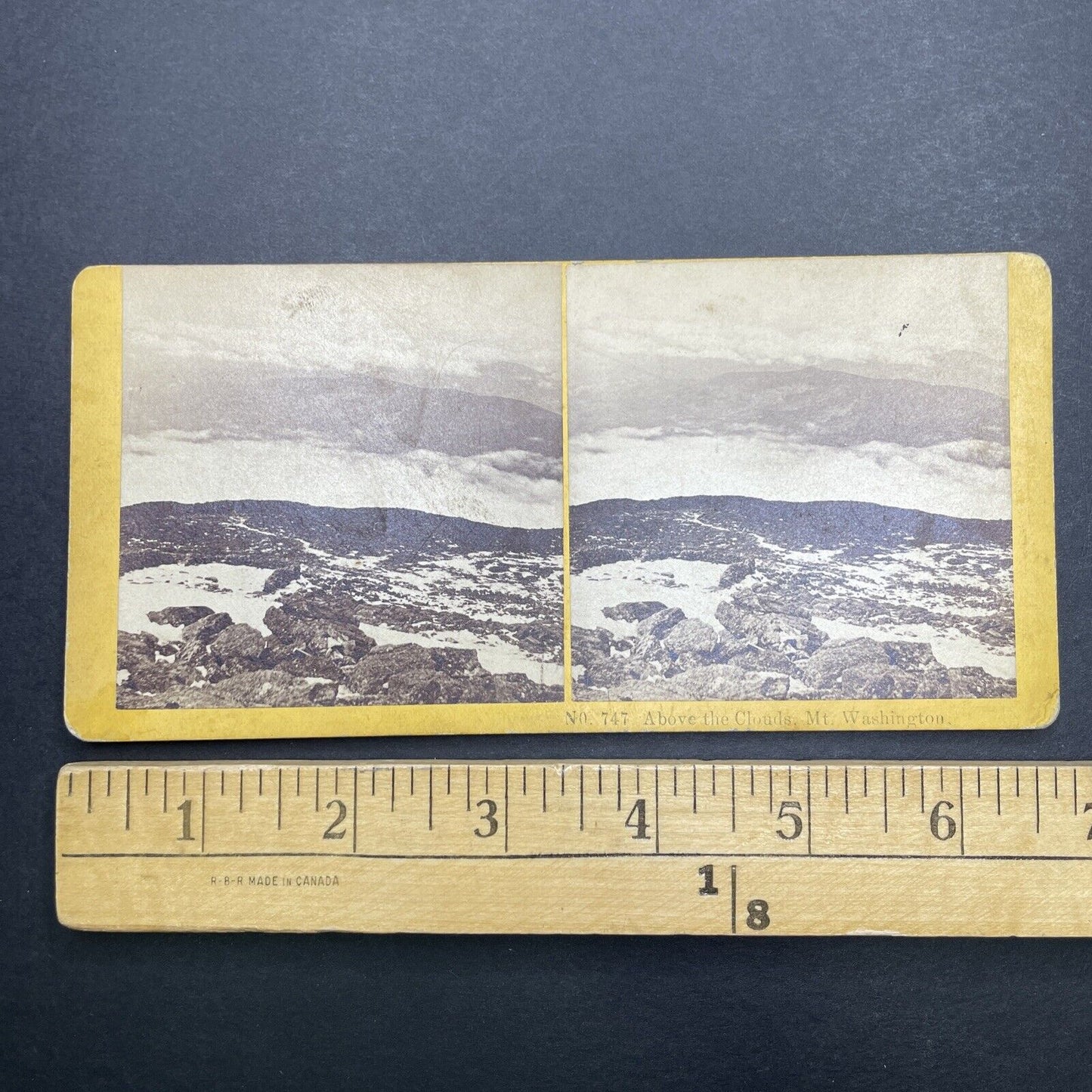 Antique 1870s First Photos Of Mount Washington Stereoview Photo Card P1160