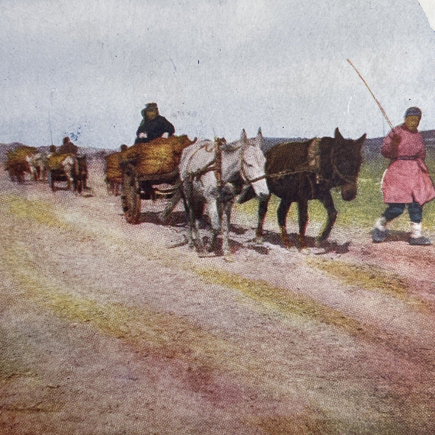 Antique 1905 Farmers In China Transport Soldiers Stereoview Photo Card P580-090