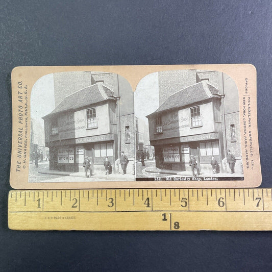 Charles Dickens Old Curiosity Shop Stereoview London UK Antique c1900 X2852