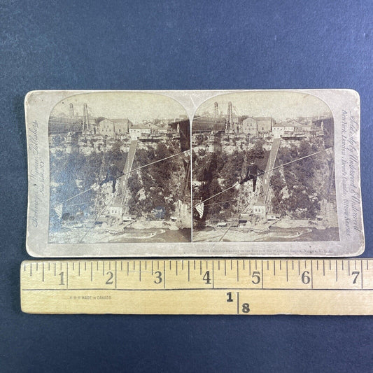 Clifford Calverly Tightrope Walking Niagara Gorge Stereoview Antique c1893 X1922