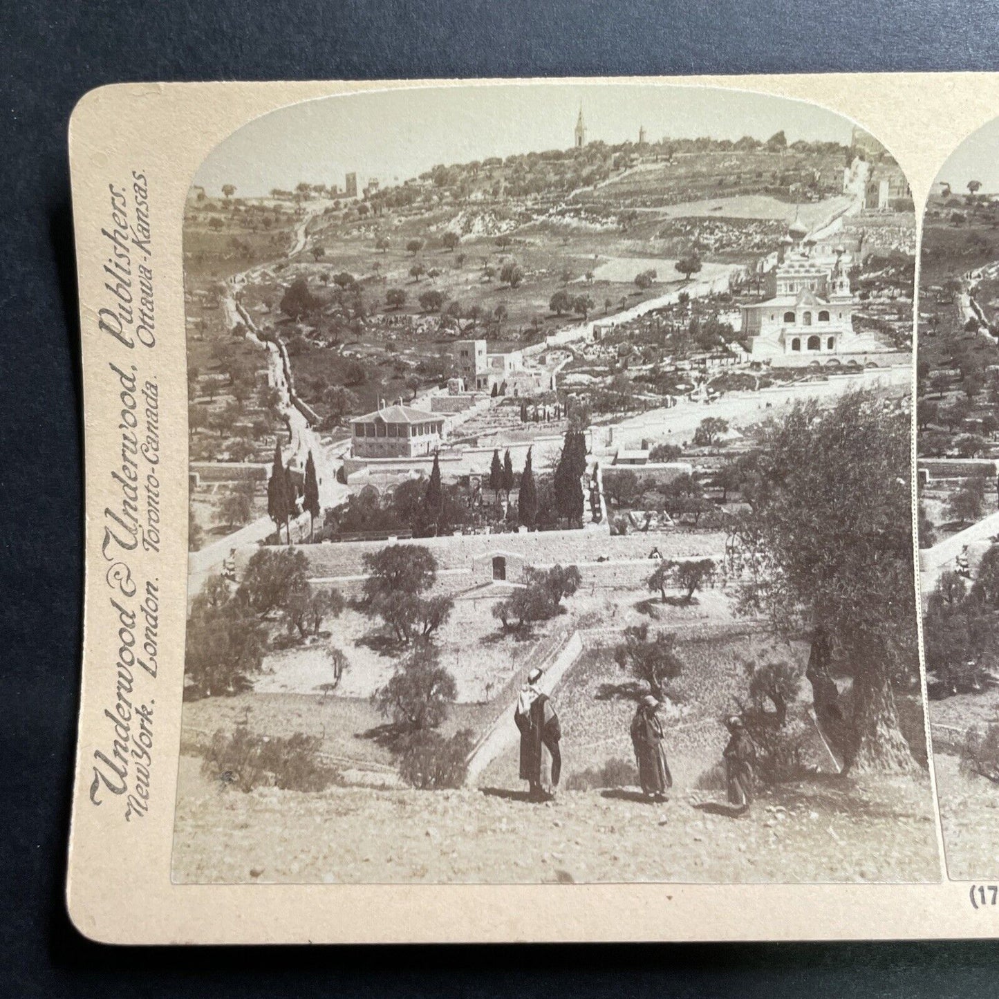 Antique 1899 City Of Jerusalem Israel Palestine Stereoview Photo Card P1379