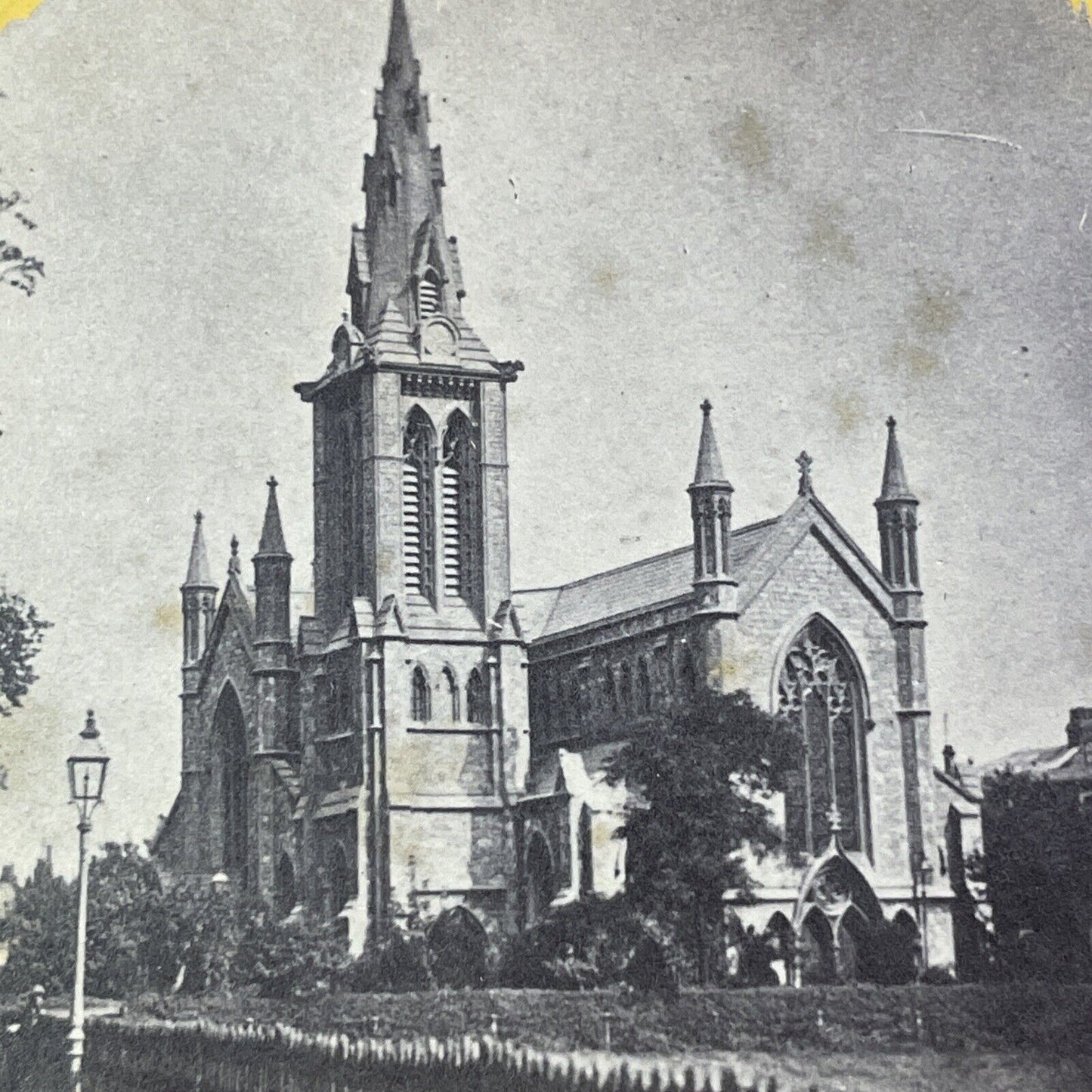 Church of Christ Highbury Stereoview London England UK Antique c1870 X4235