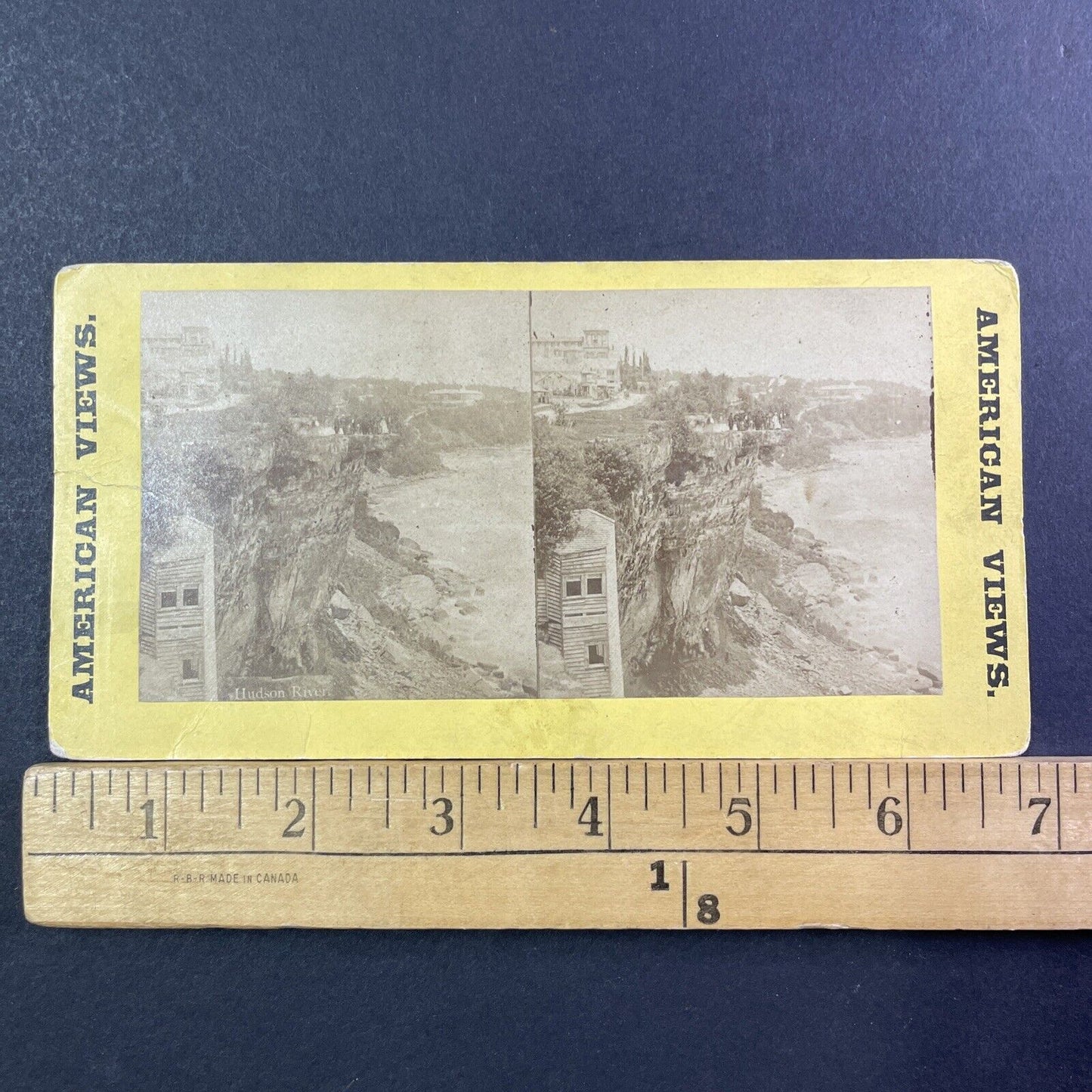 Table Rock Niagara Falls Stereoview Very Rare Photo Antique c1850 X823