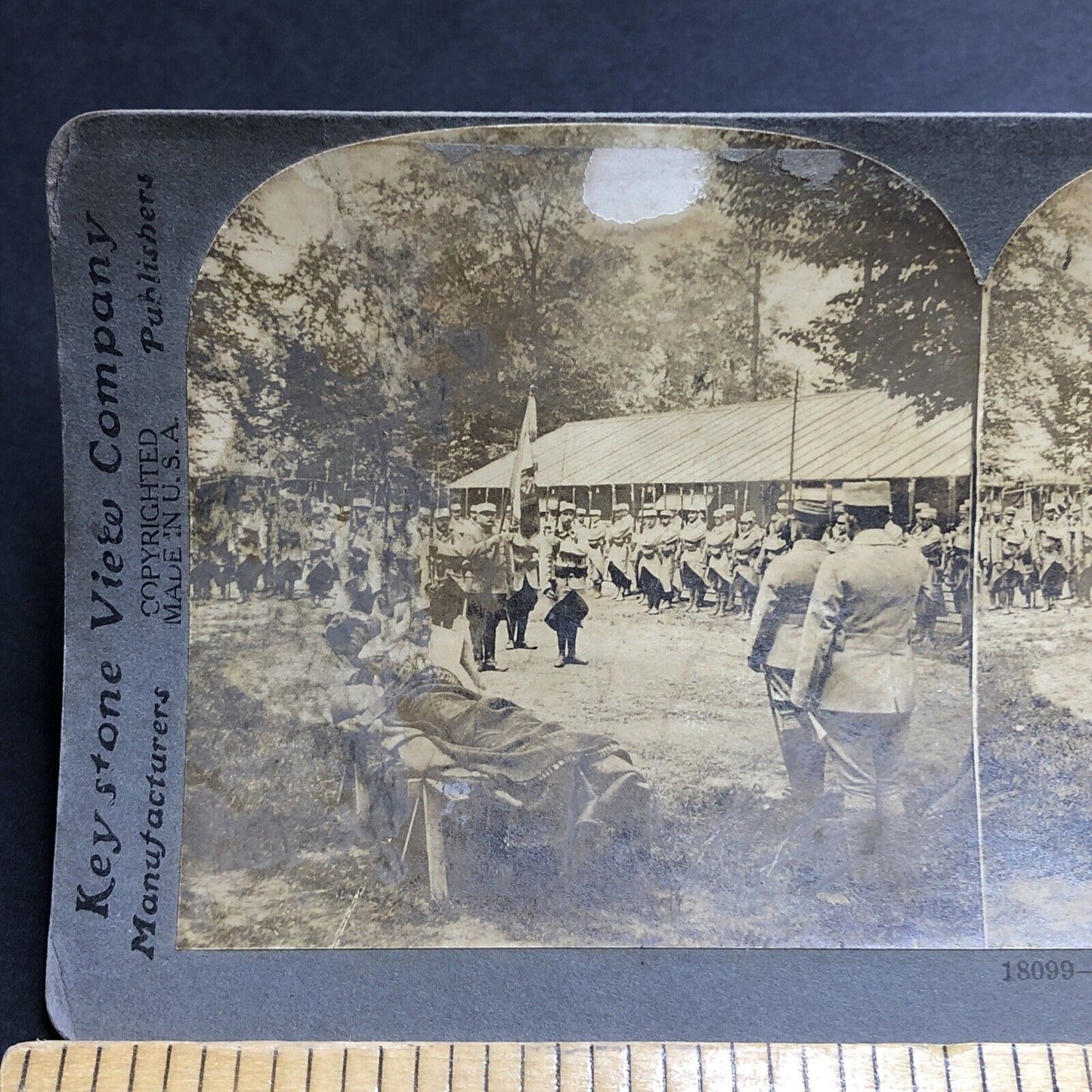 Antique 1916 Severely Wounded Soldiers France WW1 Stereoview Photo Card P2012