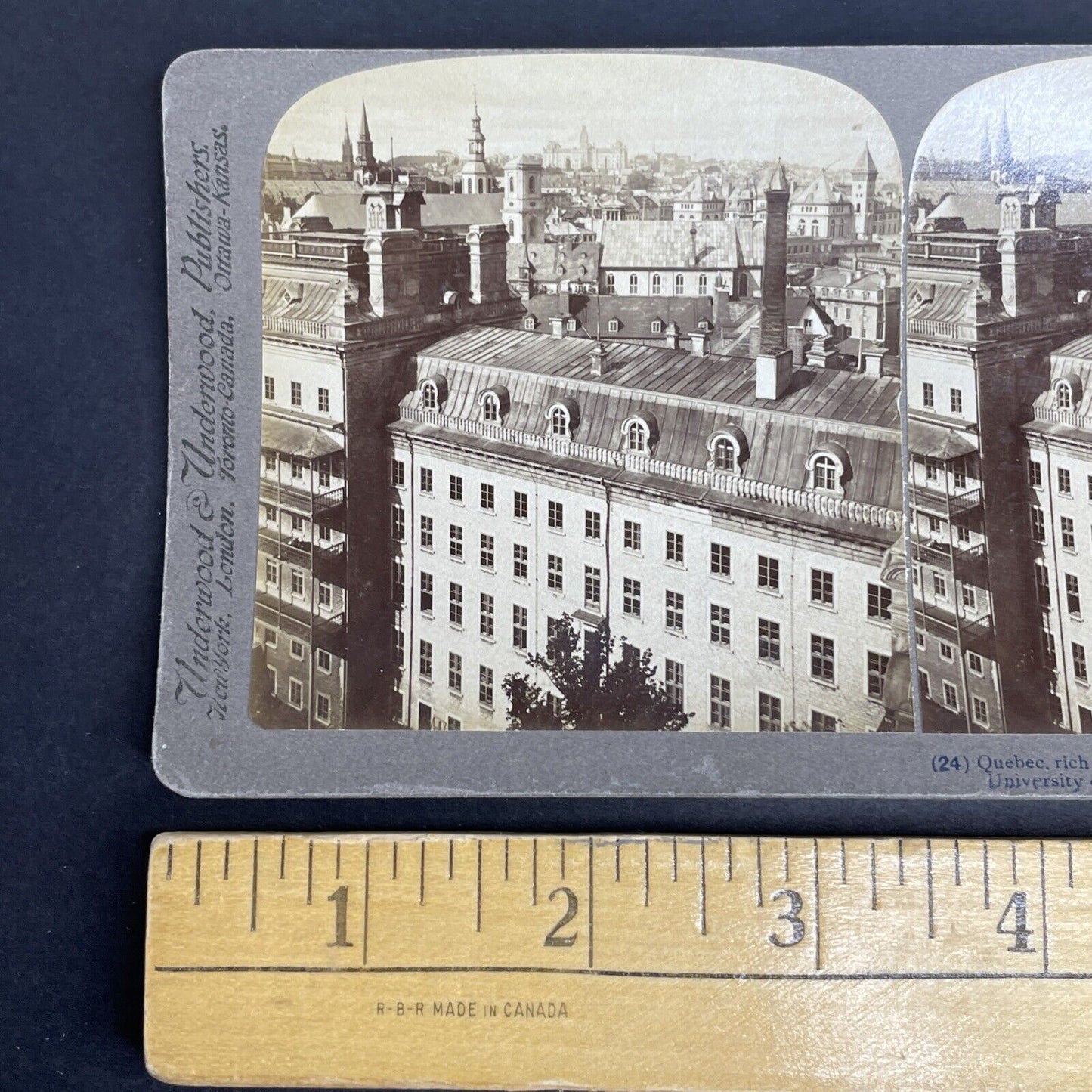 Antique 1903 Quebec City From Laval University Stereoview Photo Card PC844