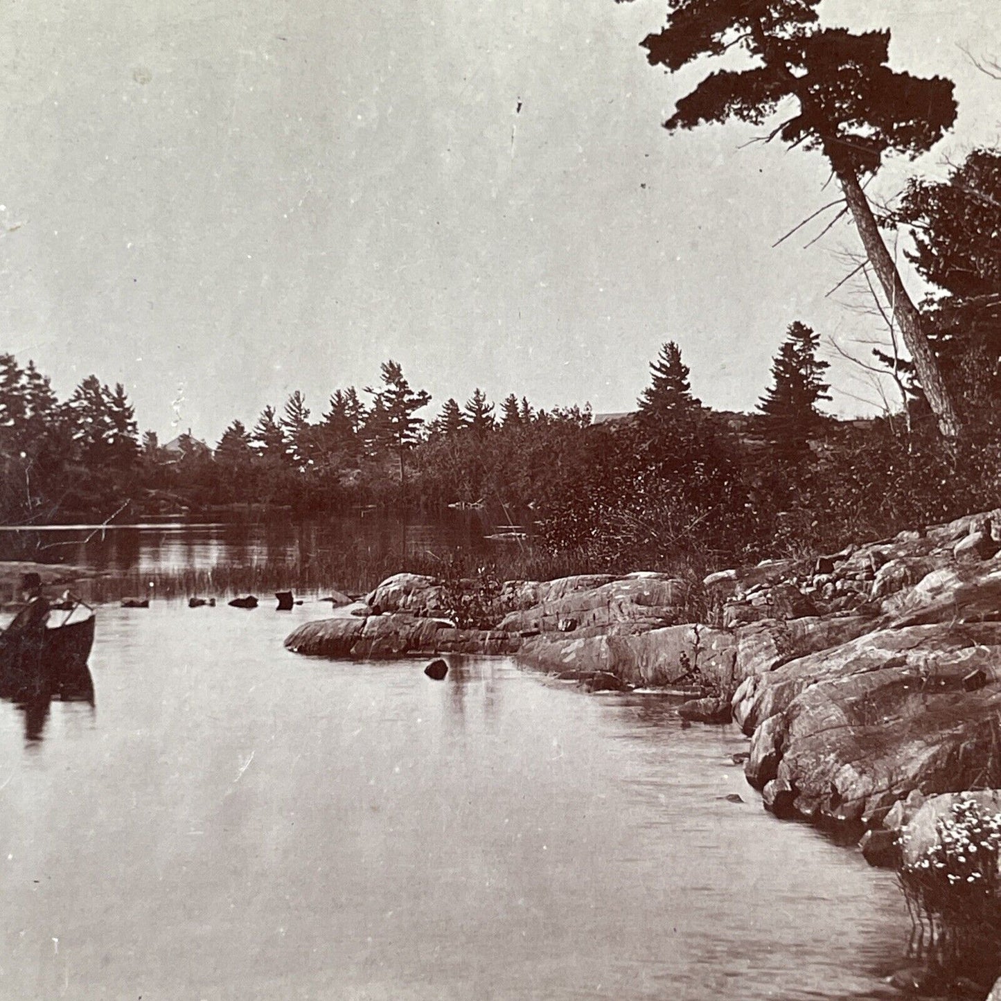 Rose Point Ontario near Parry Sound Canada Stereoview Antique c1899 Y480