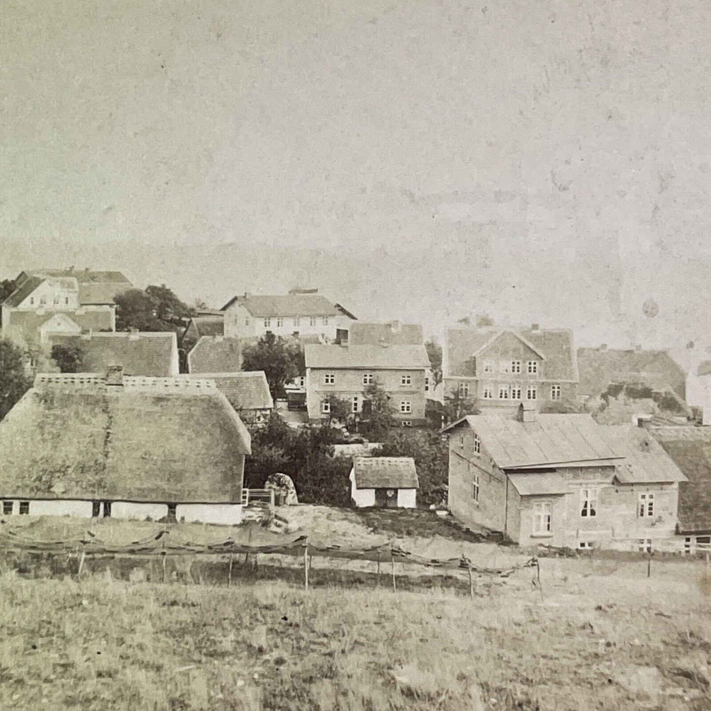 Village Of Putbus Germany Stereoview Very Early Photo Antique c1869 X2554