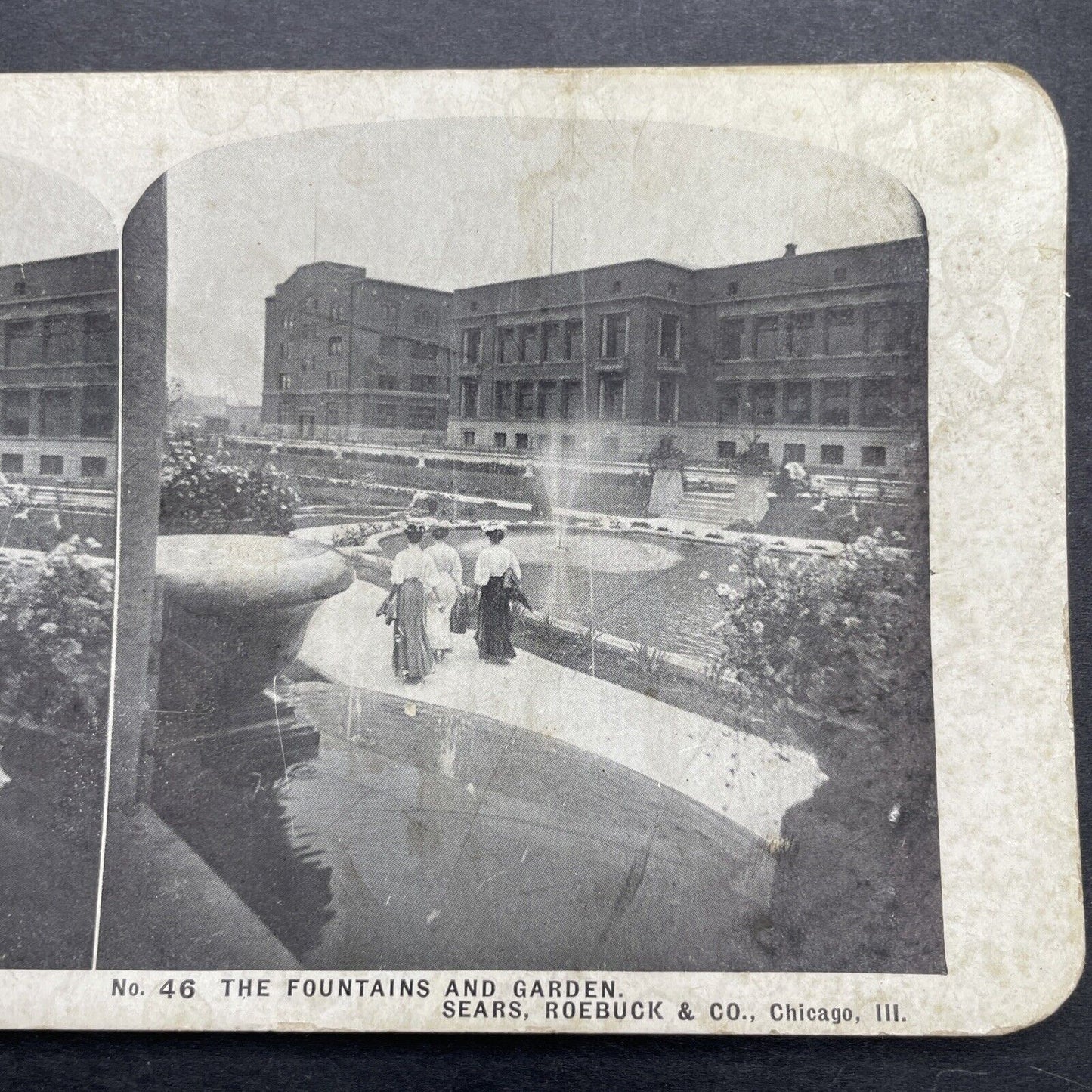 Antique 1905 Women At Sear's Headquarters Chicago Stereoview Photo Card P580-032