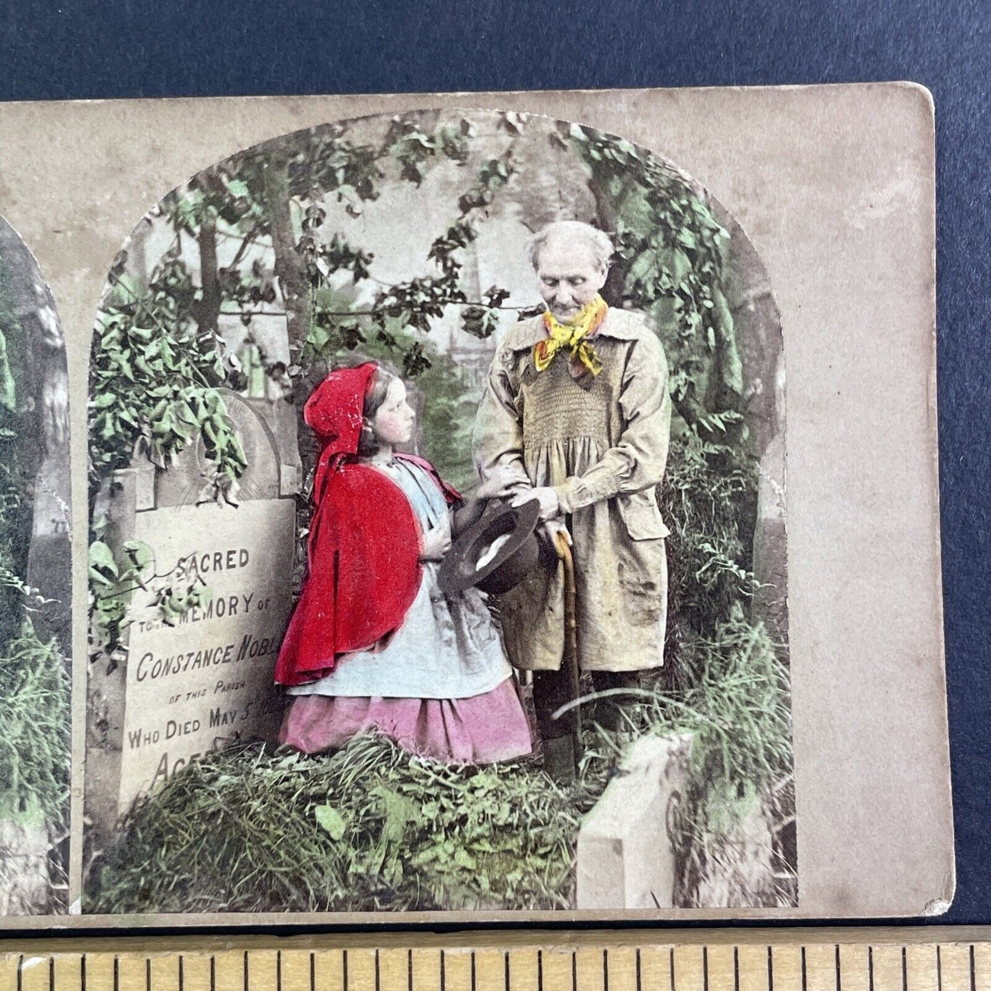 Little Red Riding Hood Grave Stereoview Attributed To James Robinson c1859 Y1216