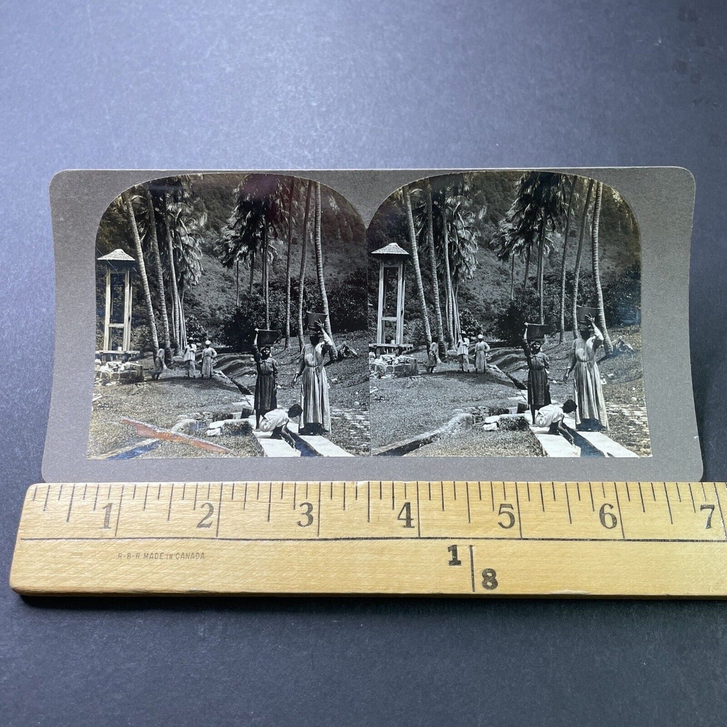 Antique 1890s Irrigation Trenches In Sudan Stereoview Photo Card P4008