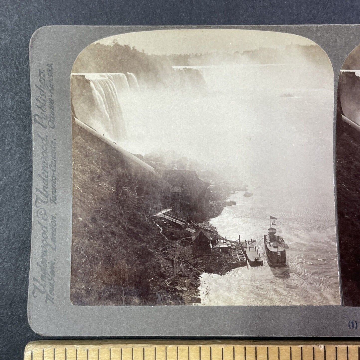 Maid of the Mist at Steamer Dock Stereoview Strohmeyer Antique c1902 Y1780