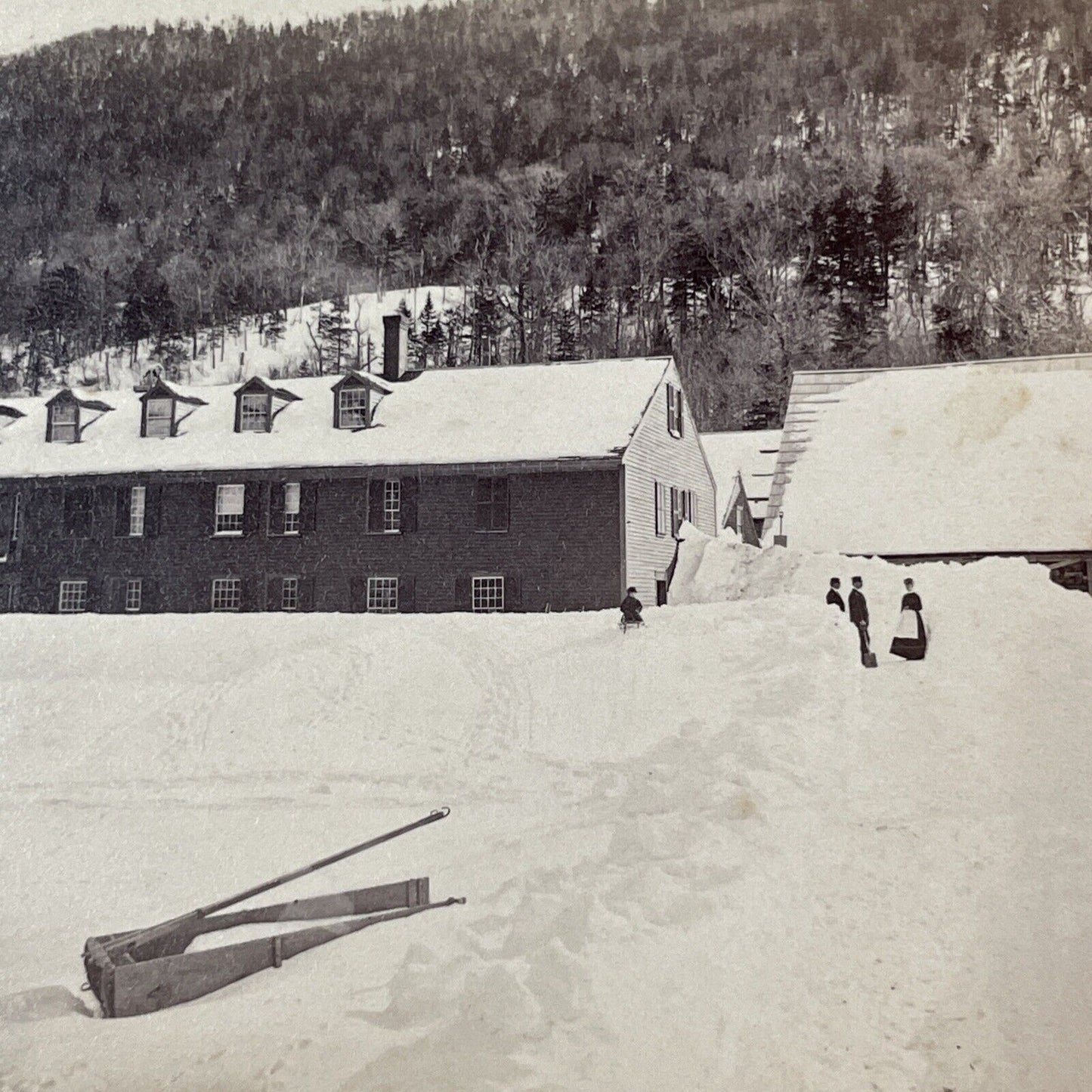 Cannon Mountain New Hampshire Stereoview Photo Card Antique c1872 X918