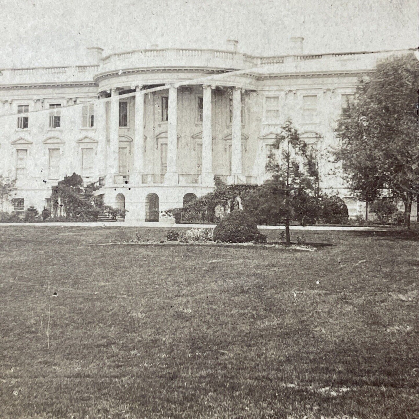 Antique 1870s The White House Washington DC Stereoview Photo Card P2460-05