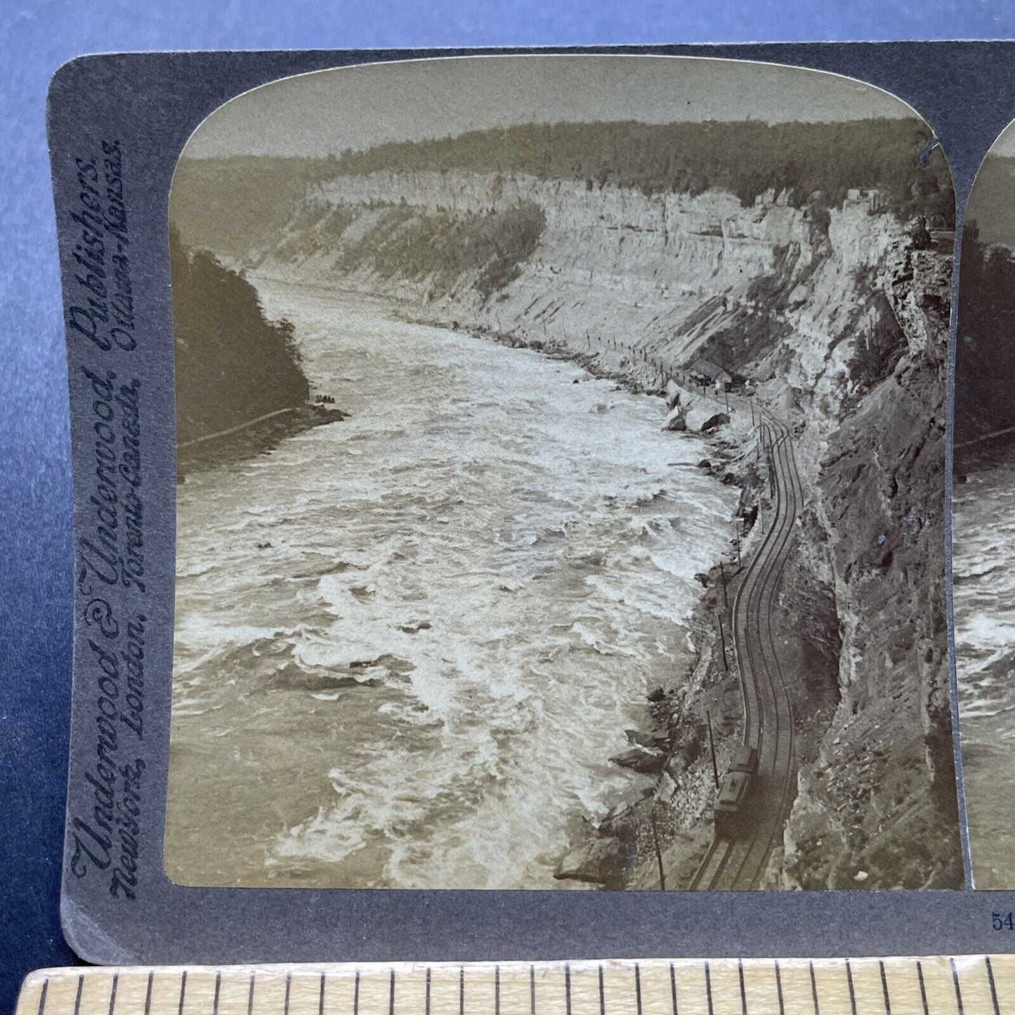 Antique 1902 Whirlpool Rapids Niagara Falls New York Stereoview Photo Card P2366