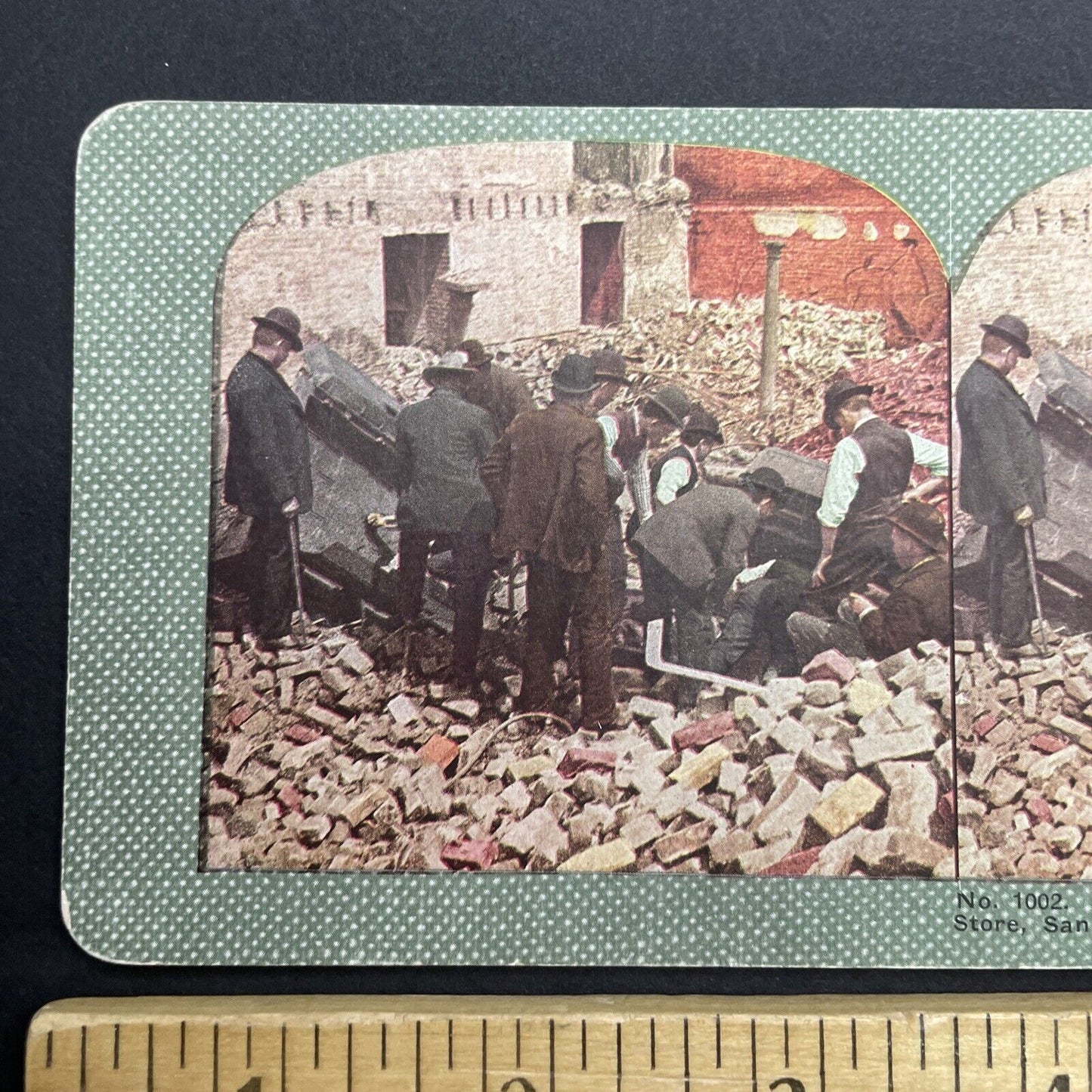 Antique 1910s San Francisco Earthquake Safe Vaults Stereoview Photo Card 2300-02