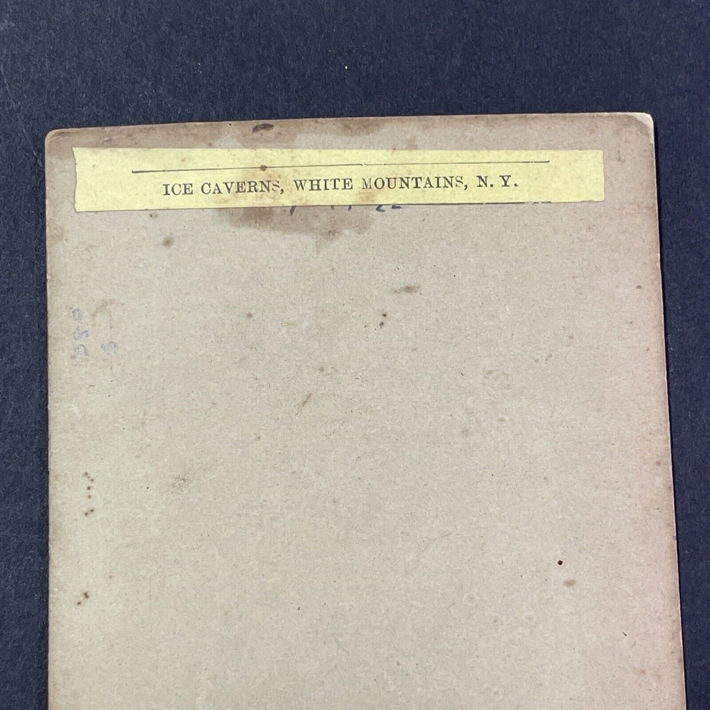 Ice Caverns White Mountains NH Stereoview Photo Card Antique c1880s X882