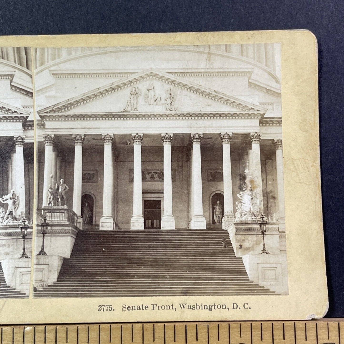 Capitol Building Stereoview Washington DC Photo Card Antique c1880 X846