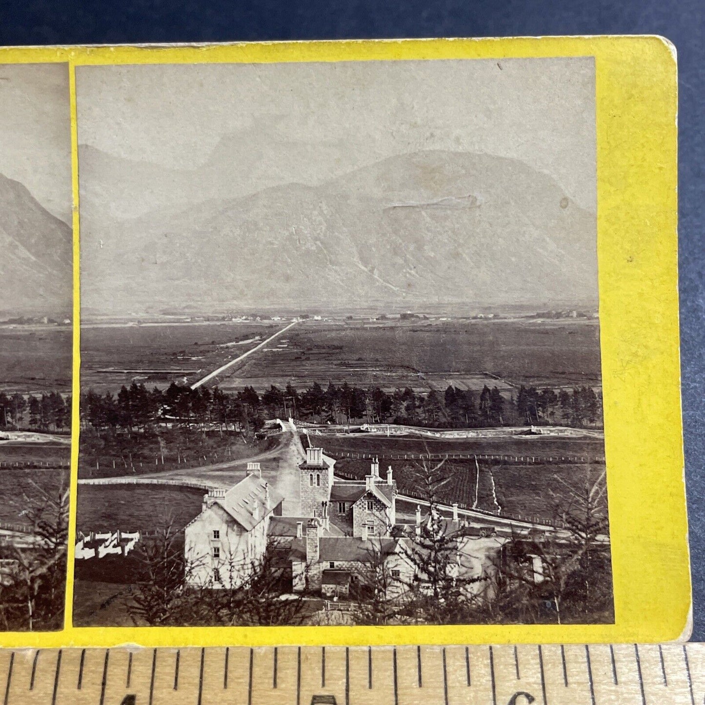 Antique 1870s Ben Nevis Old Scottish Church Scotland Stereoview Photo Card P5533