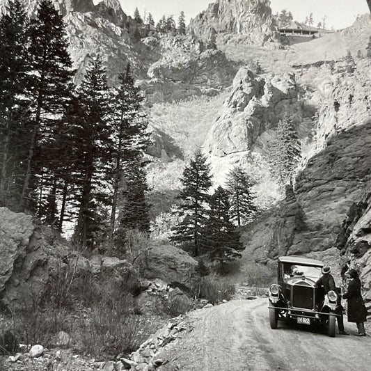 Antique 1920s Cheyenne Canyon Manitou Colorado Stereoview Photo Card V2196
