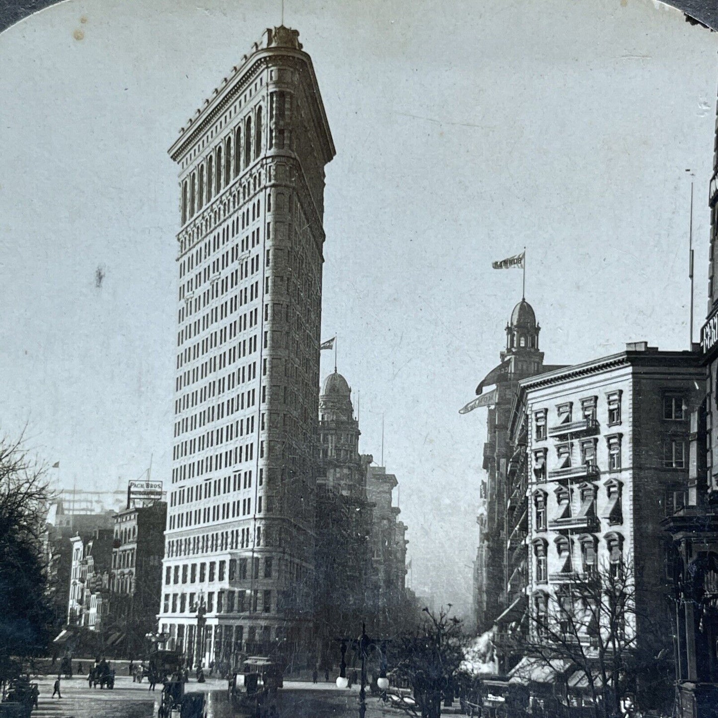 Antique 1903 Flat Iron Building Manhattan New York Stereoview Photo Card P1930
