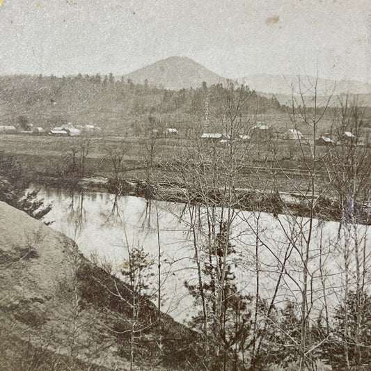 Antique 1860s Sunday Mountain Orford New Hampshire Stereoview Photo Card V2136