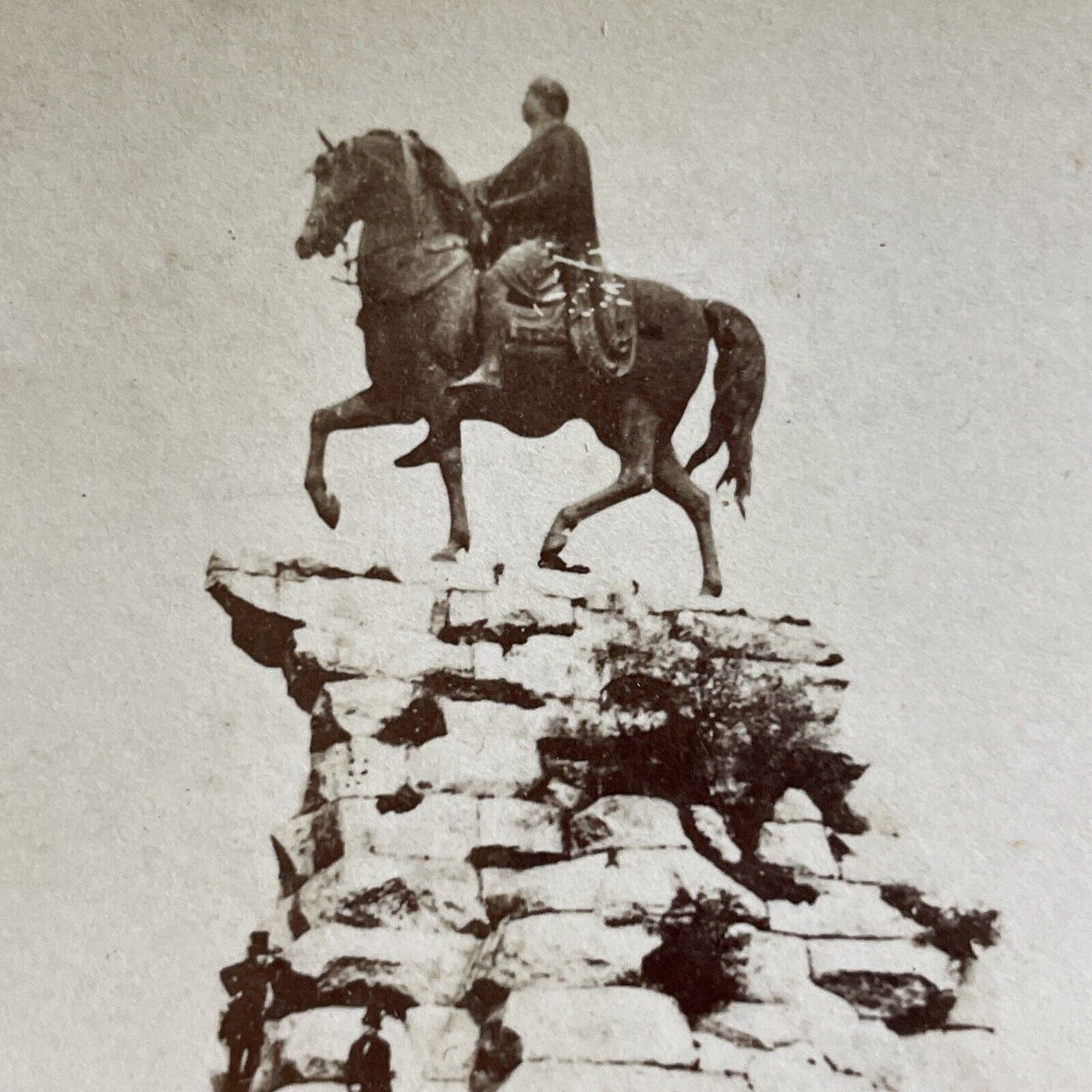 Antique 1870s Statue Of George III Windsor England Stereoview Photo Card P4605
