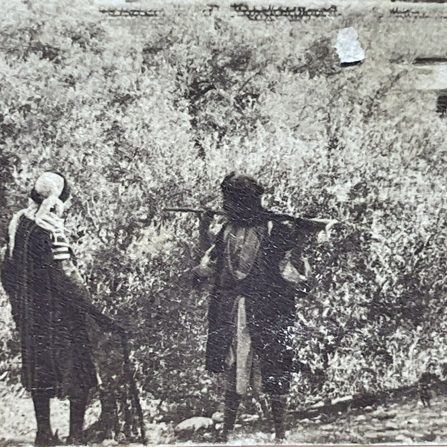 Antique 1898 Hunters Outside Of Jerusalem Israel Stereoview Photo Card P1873