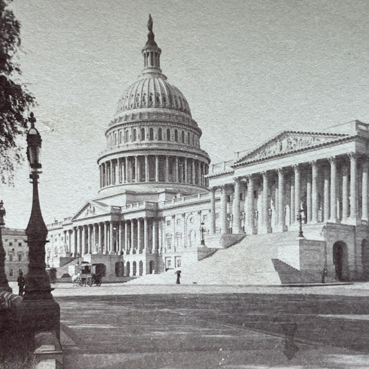 Antique 1889 Capitol Building Washington DC USA Stereoview Photo Card P2402