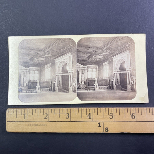 San Rocco Scuola Grand Room Venice Italy Stereoview Antique c1870 X3751