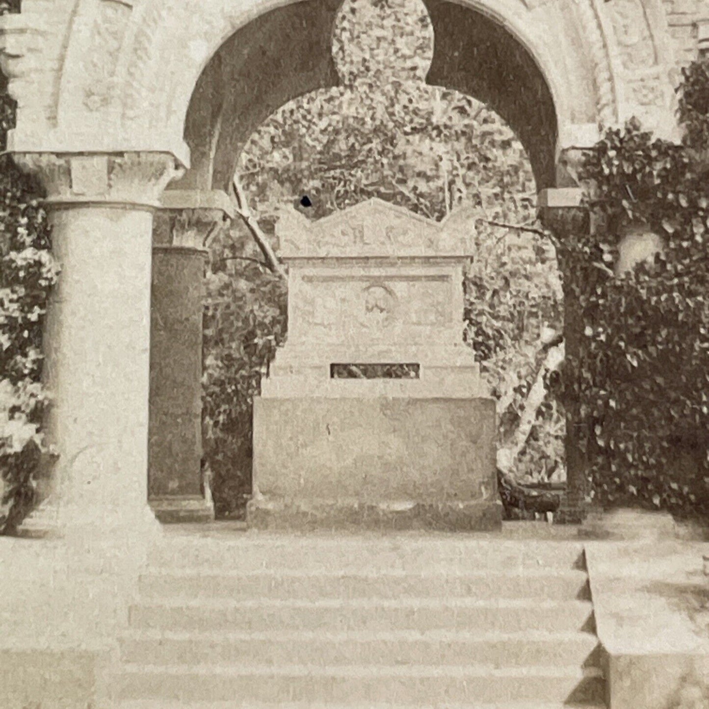 Villa Durazzo-Pallavicini Tomb Grave Stereoview Genoa Italy Antique c1872 X1350