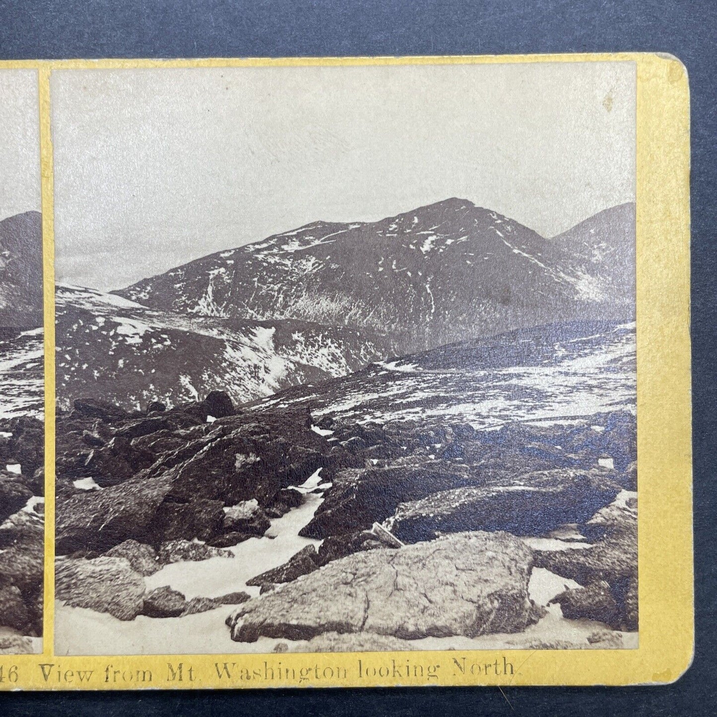 Antique 1870s First Photos Peak Of Mount Washington Stereoview Photo Card P1120