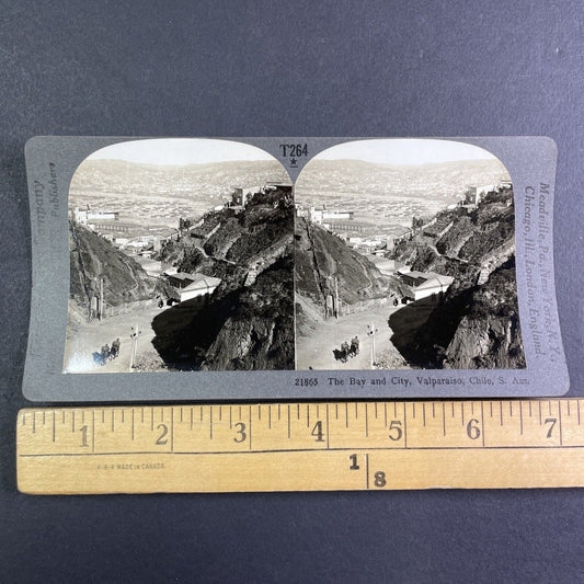 Valparaiso Chile South America Stereoview Antique c1910s Y1155