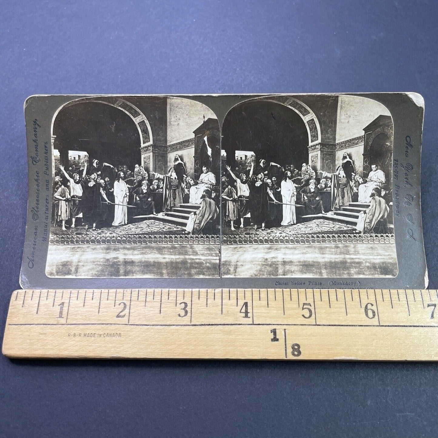 Antique 1903 Jesus Christ Before The Pilate Stereoview Photo Card P3131