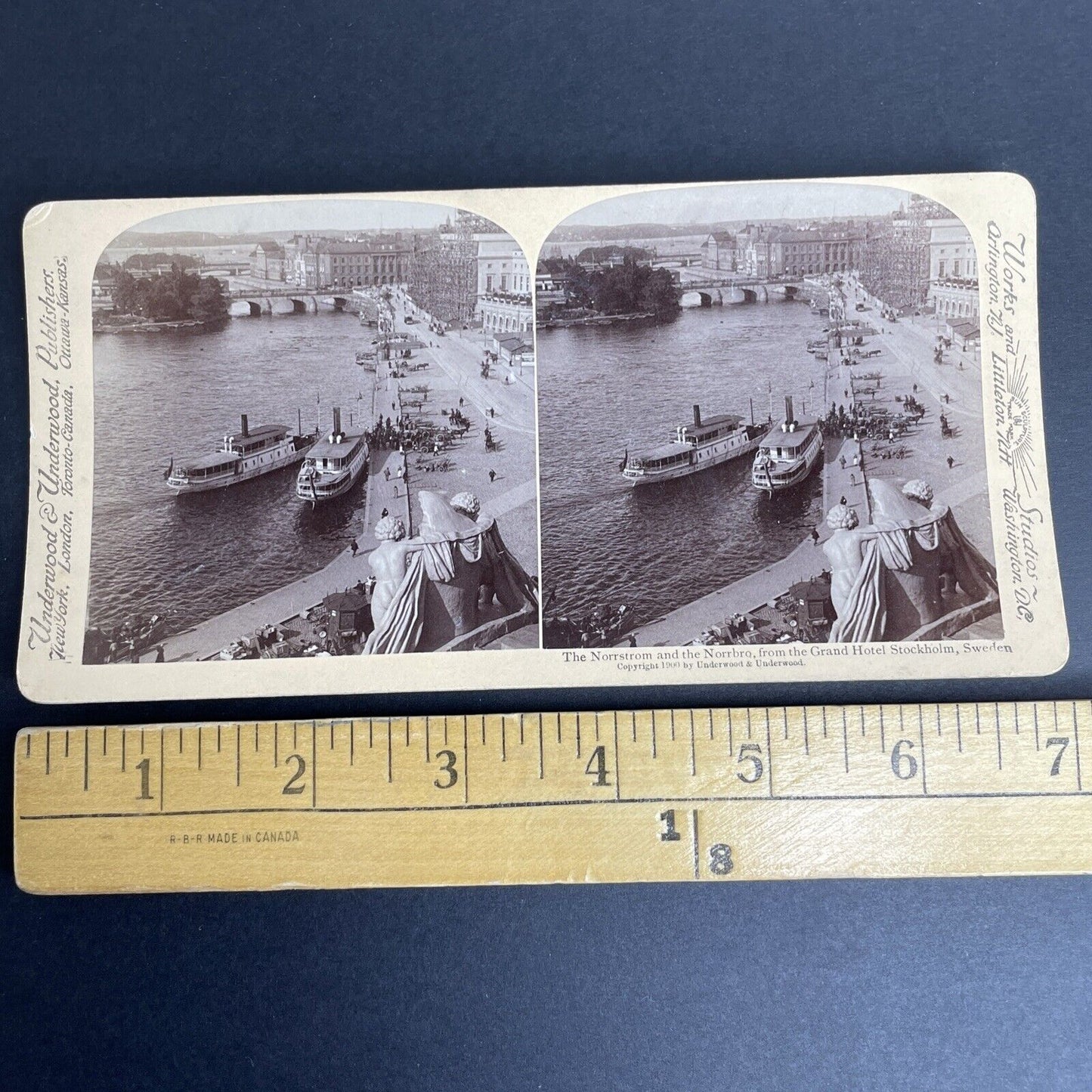 Antique 1900 Norrstrom & Norrbro Stockholm Sweden Stereoview Photo Card P899