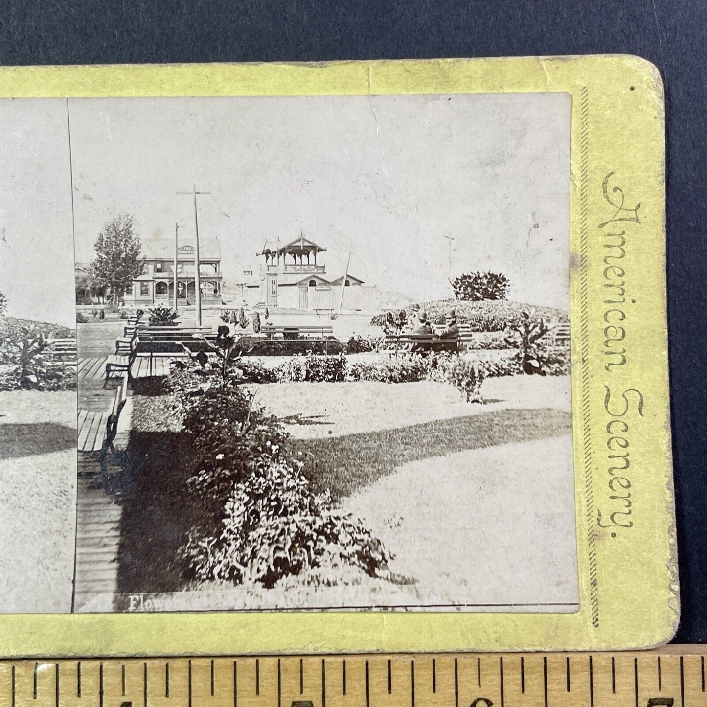 Beach Front Charlotte New York Stereoview Rochester NY Antique c1875 X1265