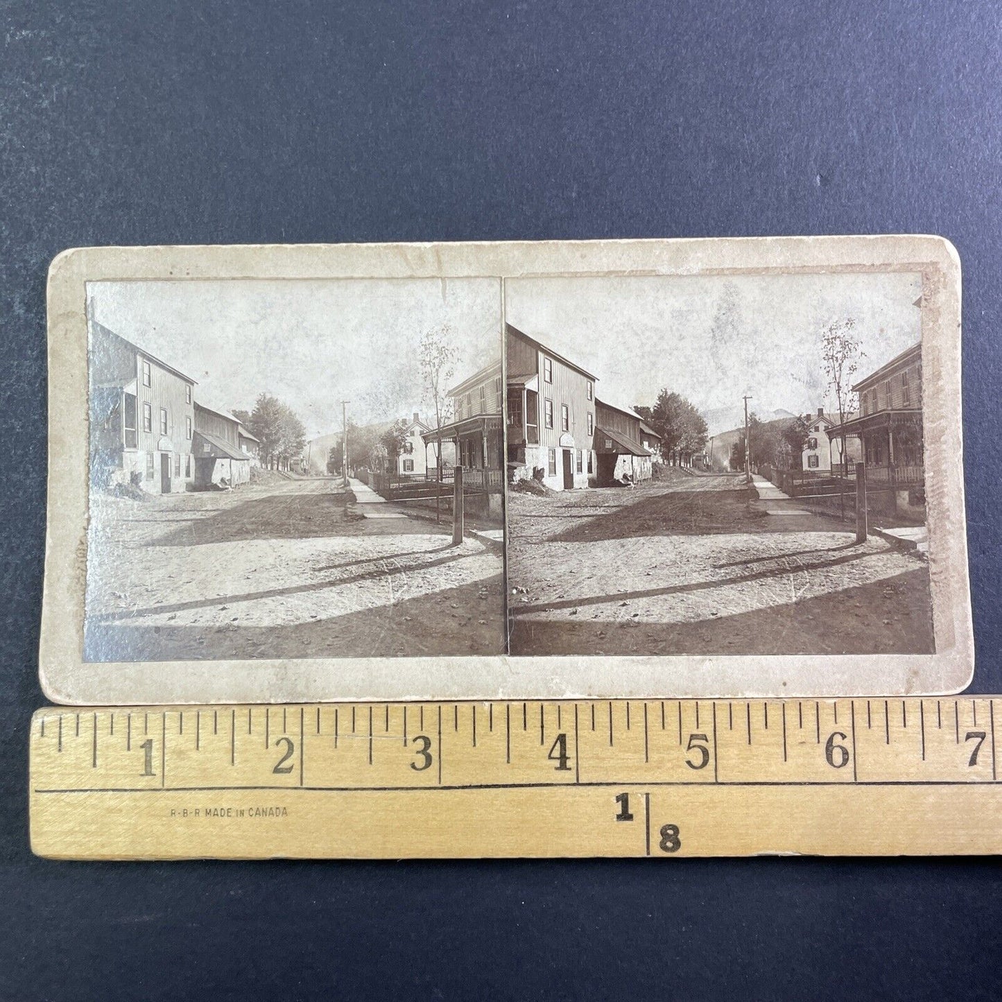 Big Oak Flat California Town View & Main Street Stereoview Antique c1880 X3807